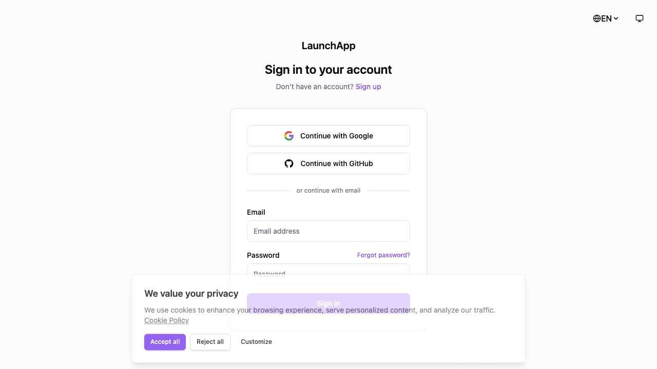 SvelteKit Auth Login