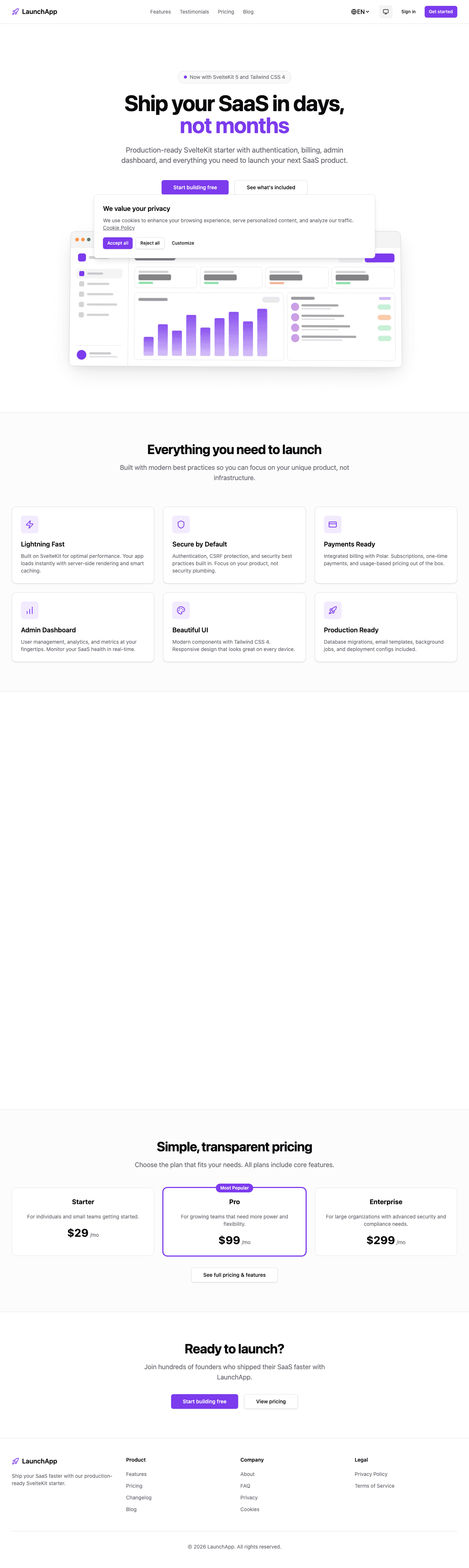 SvelteKit template preview